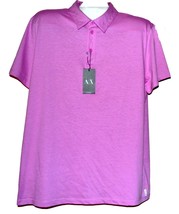 Armani Exchange  Lavander Logo Cotton Short Sleeve Men&#39;s Polo Shirt Size XL - £44.32 GBP