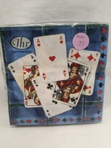 Ideal Home Range Game Time Blue Playing Card Party Napkins Sealed - $19.79