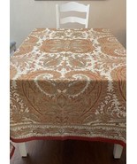 Maison d&#39; Hermine Tablecloth 92 x 70 Earthtones French County Paisley Co... - $61.15