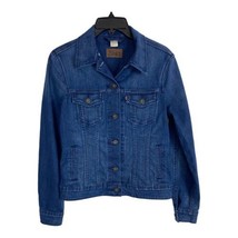 Levis Womens Jacket Adult Size medium Blue Denim Western Rockabilly Long... - £30.50 GBP