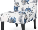 Kendal Traditional Fabric Accent Chair, Print, Matte Black, Christopher ... - $123.95