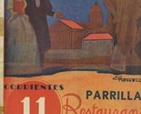 Gruniero y Garcia Parrilla Restaurant Menu Buenos Aires Argentina 1950&#39;s - £93.32 GBP