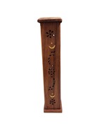 Stick &amp; Cone Incense Burner - Storage Wooden Box Decorative Moon-Stars &amp;... - €11,12 EUR