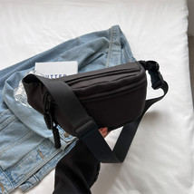 New Casual Underarm Small Bag Women&#39;s Simple Chest Bag Niche Canvas Design Cross - £13.53 GBP