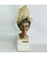 Vtg AURELIO TENO Sterling Silver & Quartz African Black Woman With Headdress - $1,188.00