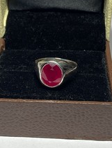 Ruby Gemstone Solid 925 Silver Handmade Jewelry Mens Ring Size 7 - £103.59 GBP