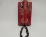 Vintage Stromberg-Carlson Wall Mount Rotary Phone Red Untested - $98.99