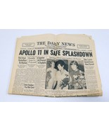 ORIGINAL Vintage July 24 1969 Apollo 11 Splashdown PA Daily News Newspaper - £77.84 GBP