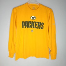 Green Bay Packers Shirt Small Mens Yellow Long Sleeve NFL Reebok Football - £11.80 GBP