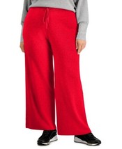 MSRP $80 Alfani Plus Size Straight Leg Sweatpants Red Size 3X - £37.47 GBP