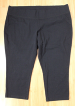 Catherines 3X 26W-28W Black Active Crop Capri Legging Pants - £20.43 GBP