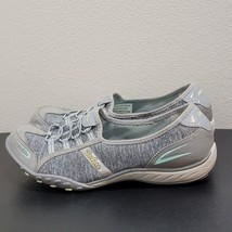 Womens Skechers 22468 Relaxed Fit Memory Foam Gray / Aqua Athletic Shoes US 8.5 - $34.60