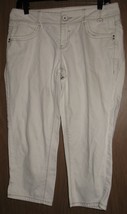 Womens 8 DKNY Jeans White Summer Cropped Capris Denim Jeans - £6.99 GBP