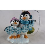 Danbury Mint Playful Penguins Collection Ornament Two Penguins with Stri... - $14.84