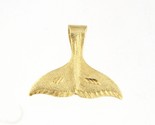 Whale tail Unisex Charm 14kt Yellow Gold 391367 - £80.38 GBP