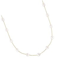 6-6.5mm Cultured Pearl Station Necklace - £428.57 GBP