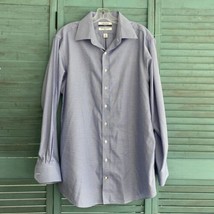 Cremieux Slim Fit Button Up Collard Shirt ~ Sz 16.5 34  ~ Blue &amp; White - £17.56 GBP