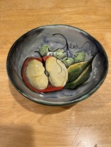 Mayolica Melchoy Fruit Mexico Footed Telavera Hand Painted Small Bowl Ma... - $19.79