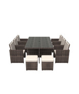 11 Piece Clear and Gray Glass Dining Set - $5,397.48 CAD