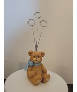 Teddy Bear Balloon And Card Holder Flowers Inc. Hand Painted - $9.59