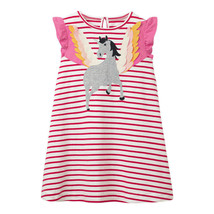 NEW Pegasus Girls Sleeveless Pink Striped Dress 2T 3T 4T 5T 6 7 - $8.44