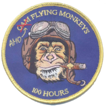 Amo Flying Monkeys Pilot Cbp 100 Hours Law Round Hook &amp; Loop Embroidered Patch - £27.58 GBP
