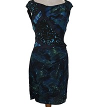 Black and Blue Bodycon Cocktail Dress Size Small  - £27.22 GBP