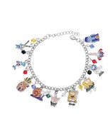 YBW Spongebob Squarepants Characters Metal Charms Silvertone Charm Bracelet - €15,44 EUR