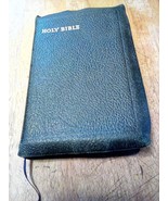 Holy Bible KJV Collins Genuine Leather w/ Concordance Great Britain 1955 - £27.22 GBP