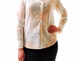 SUNDRY Womens Shirt Long Sleeve Comfortable Washed Peach/White Size S - £29.03 GBP