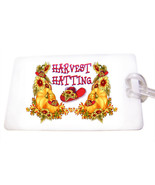 LUGGAGE TAG &amp; STRAP RED HAT HARVEST HATTING PUMKINS FOR LADIES OF SOCIETY - $246.89 MXN