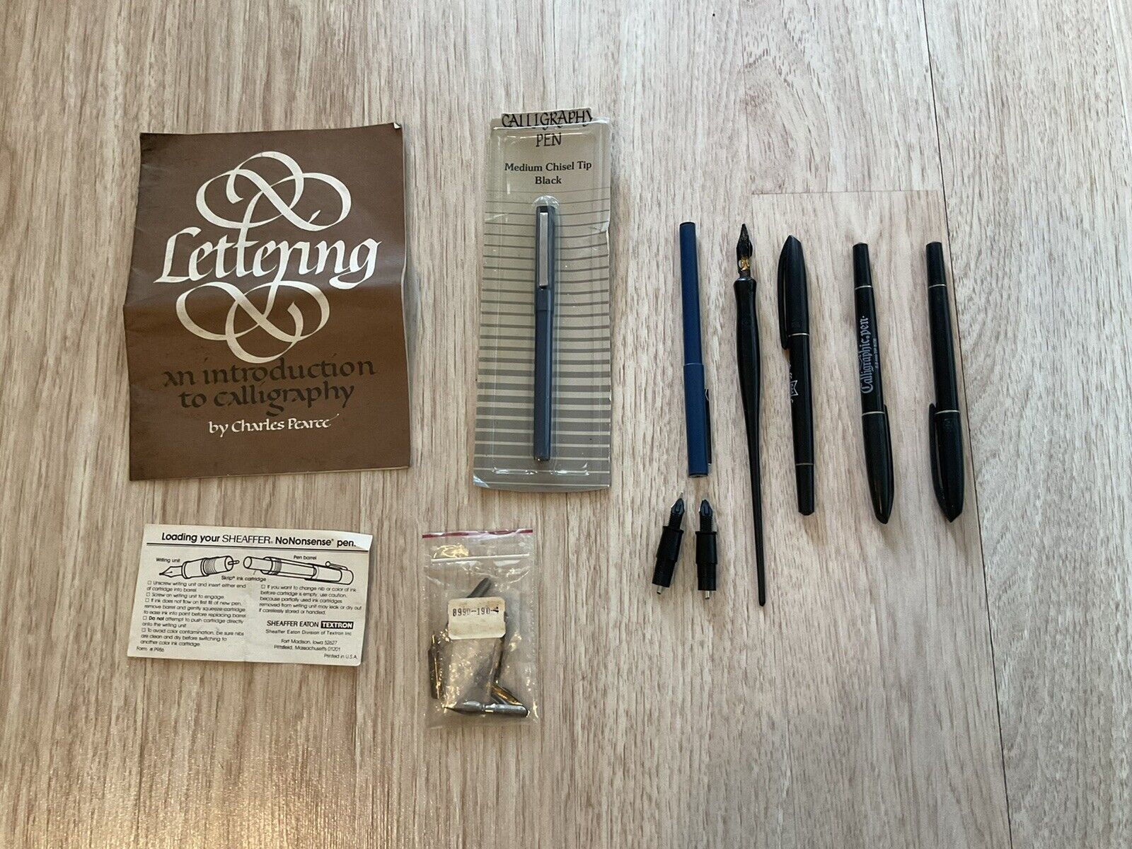 Set Calligraphy Pen Nibs Hunt Speedball Sheaffer F, B Lettering Charles Pearce - $21.88