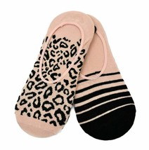 Low Cut Womens Sneaker Sock Liners 2 Pack Printed Animal Stripe INC $14.... - £2.86 GBP
