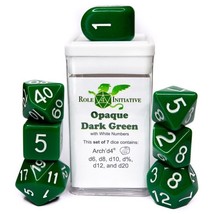 Role 4 Initiative 7-Set Opaque Dark Green with White with Arch&#39;d4 - £8.48 GBP