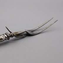 Antique Sterling Silver Carving Fork, Meat Serving with Tine Stand - £59.44 GBP