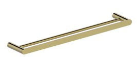 Lorena Brushed gold large double towel bar 24&quot;. Brush gold double towel rail - £180.65 GBP