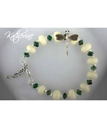 Jade &amp; Sterling Dragonfly Bracelet by Katherine Lee (#4627) - £129.21 GBP