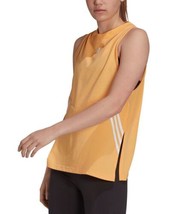 adidas Womens Sleeveless Logo Tank Top color Hazy Orange Size S - £29.46 GBP