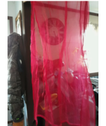 Valerie Stevens Sheer Red Silk Scarf EUC - $10.79 CAD