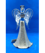 Cartes Carlton Silver Glass Glitter Angel With Harp - £15.65 GBP