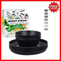 Lightweight &amp; Stackable Wheat Straw Dinnerware Set - 8 Piece for Outdoor... - $750.24 MXN