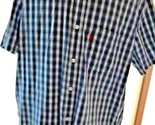 Men’s Levi’s The Two Horse Brand Medium Button Down Shirt Plaid Blue  SK... - $5.89