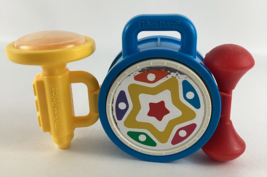 Fisher Price One Man Band Drum Baby Activity Set Rattle Spinner Vintage ... - $733.29 MXN
