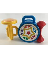 Fisher Price One Man Band Drum Baby Activity Set Rattle Spinner Vintage ... - $39.55