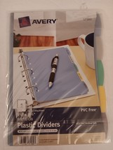 Avery 17180 5.5&quot; X 8.5&quot; Write On Plastic Dividers 5 Tabs Fits 3 Or 7-Rin... - $12.99