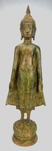 Antigüedad Ayutthaya Estilo Thai Bronce Varada Caridad Estatua de Buda - - £490.45 GBP