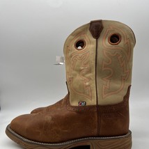Justin Stampede WK4338 Mens Tan Brown Pull On Work Western Boots Size 13 D - $79.19
