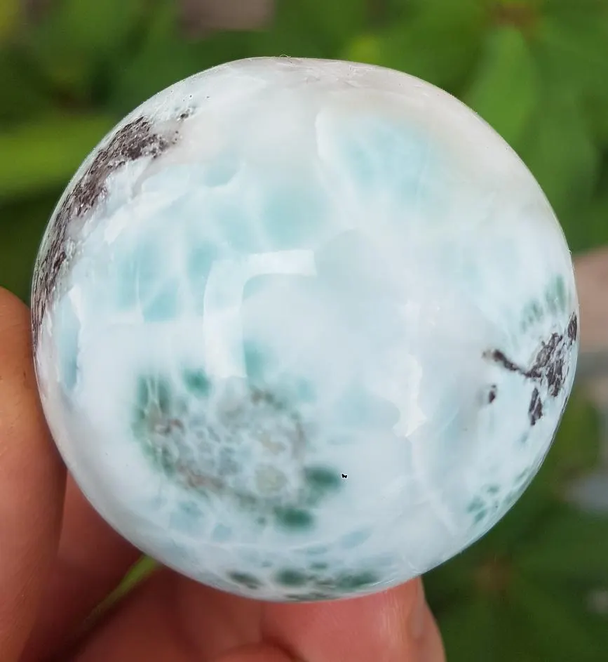 NATURAL handcarved Larimar Gemstone Pectolite Sphere 147 grams (come-4) - €97,83 EUR NATURAL handcarved Larimar Gemstone Pectolite Sphere 147 grams (come-4) - €97,83 EUR