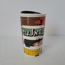 Starbucks Chicago Illinois Graffiti Railroad Train Cars Coffee Tumbler Mug 12oz  - £14.35 GBP