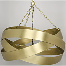 Brass Light Armillary Sputnik Chandelier premium handmade Brush brass pendant - £502.41 GBP